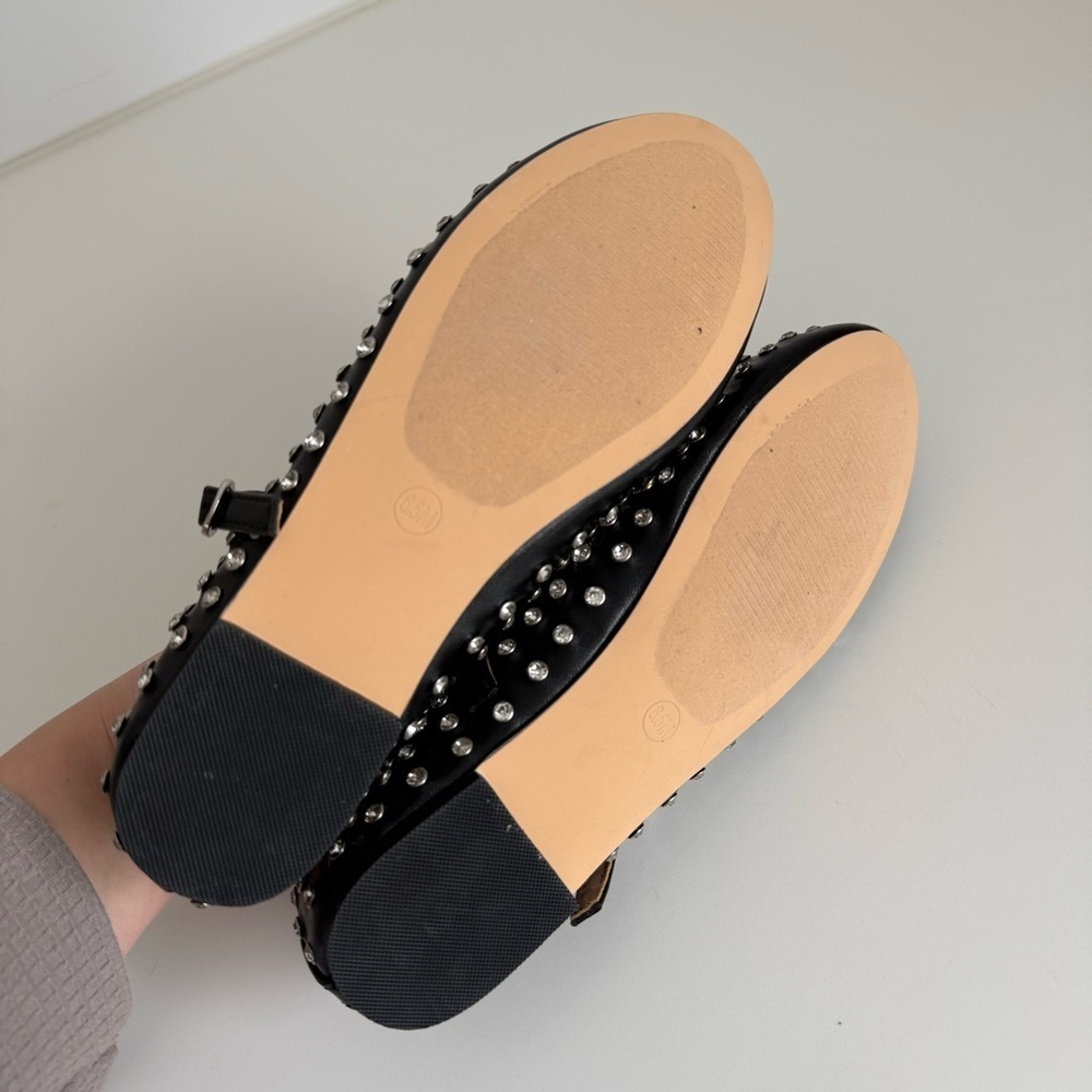 House of Harlow Studded Mary Jane Flats Black Size 6.5 - Picture 4 of 6